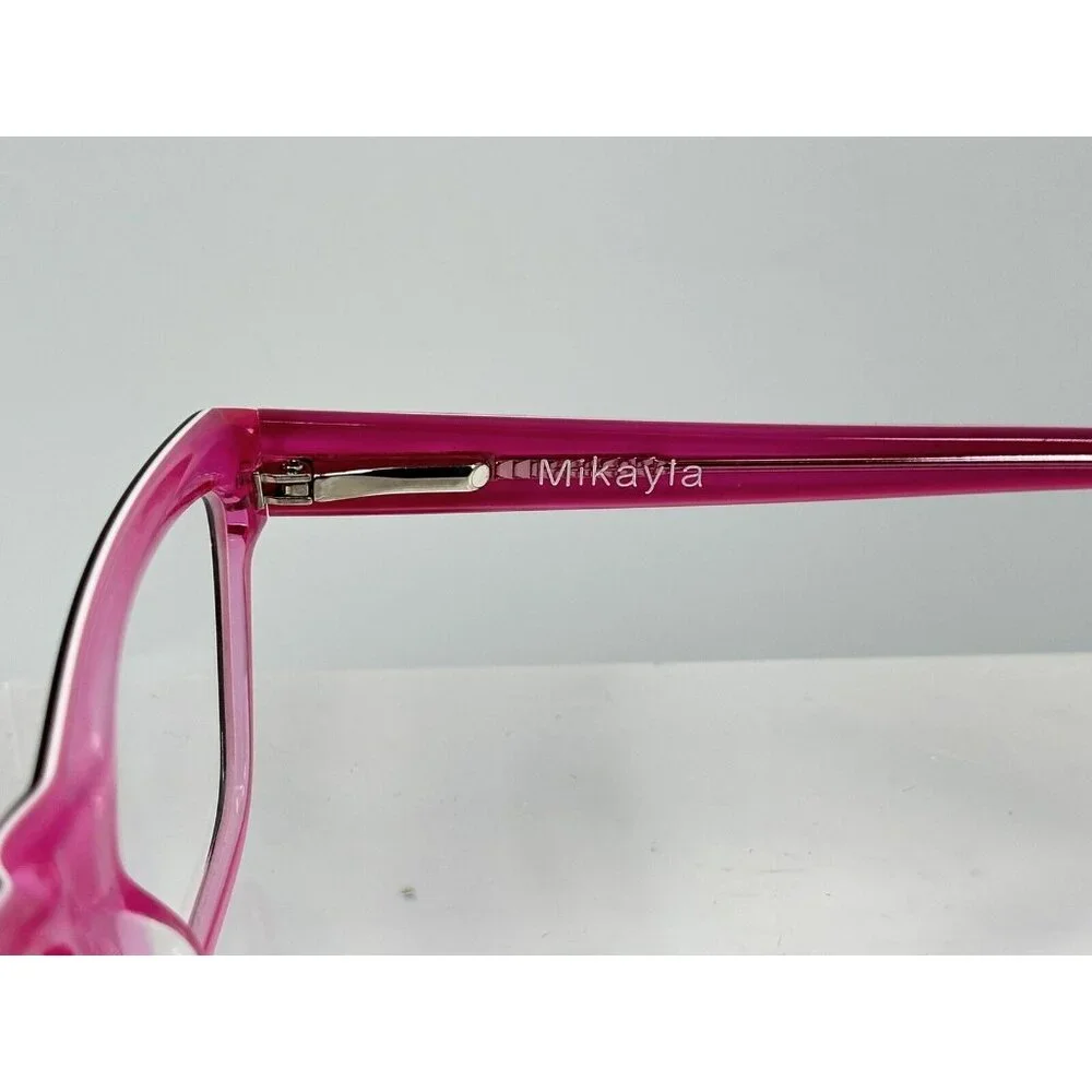 Zenni Kids’ Rectangle Glasses 669321 Mikayla Pink Black (LE-2)